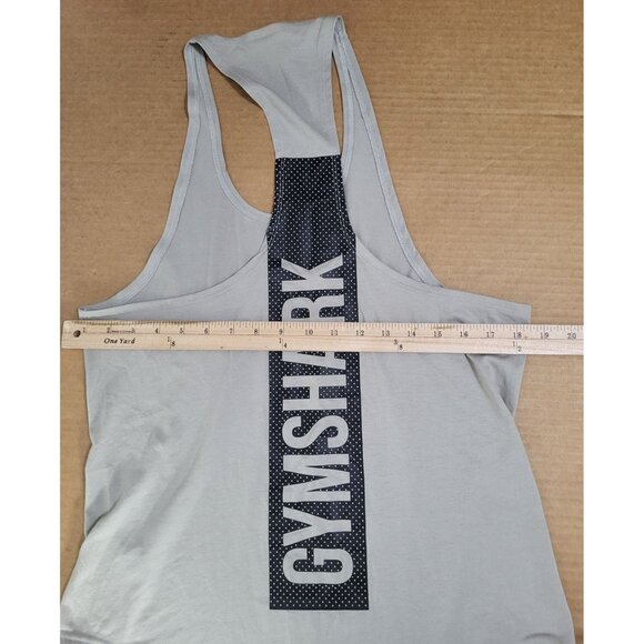 Gymshark Bold Stringer A1A5X-GBDG Lifting Racerback Tank Top - Picture 3 of 8